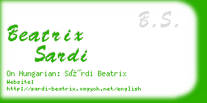 beatrix sardi business card